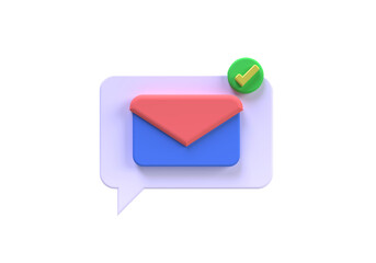 envelope or letter notification concept illustration Landing page template for background