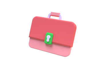 Businessman Briefcase concept illustration Landing page template for background