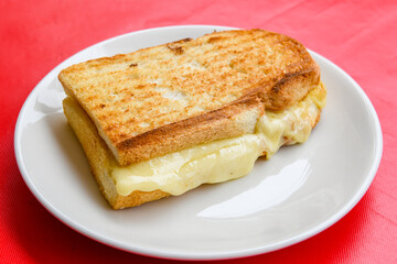Turkish karisik atom  tost ( kasarli bazlama tost) . Sucuklu, Kasarli, kavurmali karisik Ayvalik tost. Flat baked bread toasted