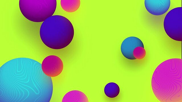 motion colorful spheres 3d effect backround 