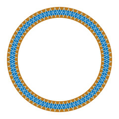 Round frame with Greek pattern