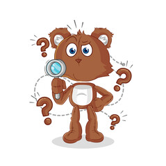 Fototapeta premium bear searching illustration. character vector