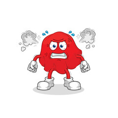 red cloth very angry mascot. cartoon vector