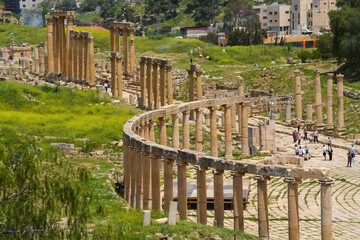 Fototapeta na wymiar Ancient Jerash ruins,(the Roman ancient city of Geraza), Jordan