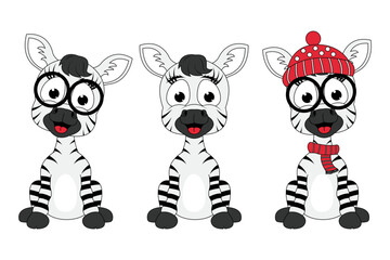 cute zebra animal cartoon graphic
