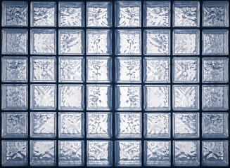 transparent light glass block wall