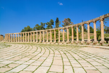 Obraz premium Ancient Jerash ruins,(the Roman ancient city of Geraza), Jordan