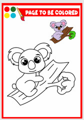 coloring book for kids. koala
