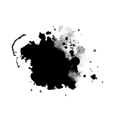 Black artistic country map- form mask on white background. Micronesia