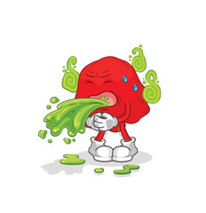 Fototapeta premium red cloth throw up cartoon. cartoon mascot vector