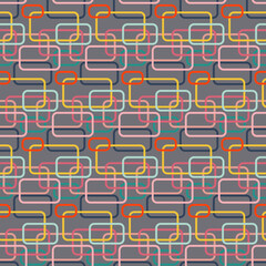 Seamless pattern rectangular shape on gray background for textile design