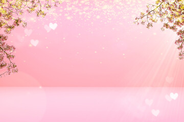 pink background for the festival of love