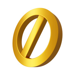 3d golden sign
