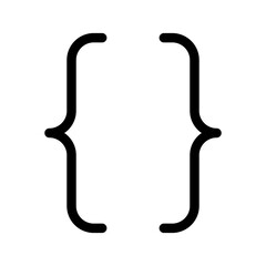 Brackets Icon Vector Symbol Design Illustration