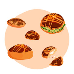 Turkish bakery and patisserie products. Various Turkish pastry products. Turkish Pastries; Pogaca, pastry with herbs and cheese, Traditional Turkish cuisine breakfast culture.