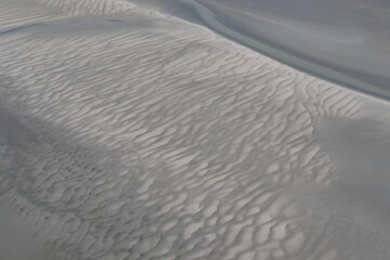 Vue aérienne de la baie du Mont-Saint-Michel, France