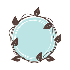 decorative leaves badge