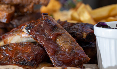 a set of different types of products fried together