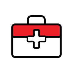 Obraz premium vector medical box icon logo