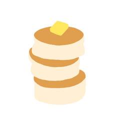 stack of pancake. Isolated. Illustration.
