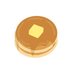 stack of pancakes. Isolated.