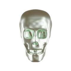 human skull 3d render