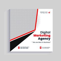 Digital marketing social media and Instagram post template
