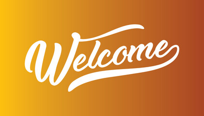 Welcome lettering.Vector illustration for banners, labels, badges, prints, posters, shops, displays, show, showcases, web.