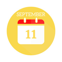 September 11 calendar flat icon