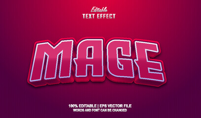 Mage editable text effect style esport