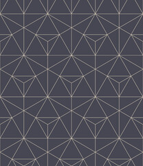 Sacred Geometry Intricate Structure Outline Seamless Pattern Vector Abstract Background. Conceptual Sophisticated Linear Structure Repetitive Pale Grey Wallpaper. Line Art Graphic Endless Illustration