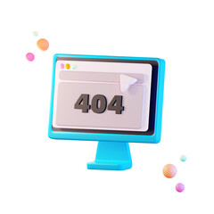 Website Error Information, 3d icon Illustration
