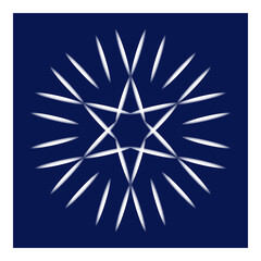 Snowflake Icon or design element Vector illustration