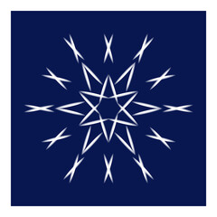 Fototapeta premium Snowflake Icon or design element Vector illustration
