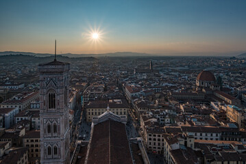 Fototapeta na wymiar Sunset from the Cathedral of Santa Maria del Fiore