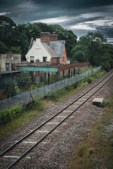 Fototapeta na wymiar Abandoned railway station in East Devon, UK