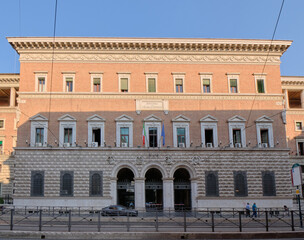 Fototapeta na wymiar Palazzo Piacentini, headquarters palace of the ministry of justice in Rome, Italy