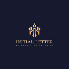 Luxury Logo Initials Letter W i Vector EPS 10
