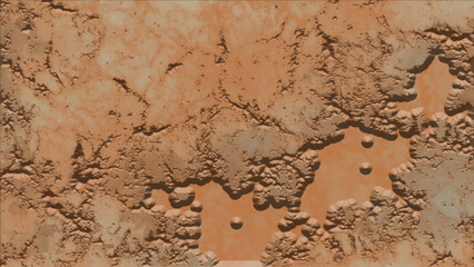 Old rendering rusty texture. Abstract Concrete wall covered with weathered cracked beige paint. Beautiful brown Texture of the Walls with Small Stones, artificial plaster.