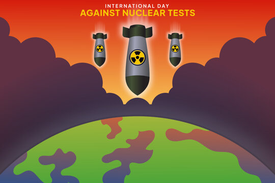 International Day against Nuclear Tests Vector Illustration