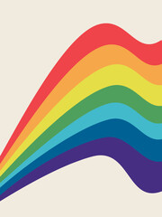 Rainbow flag vector background illustration. Template for wallpaper, social media, print, backdrop, wall art, poster, home decor, card, banner, invitation, cover or package design.