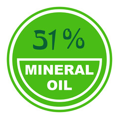 51% percentage mineral oil 