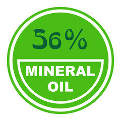 56% percentage mineral oil 
