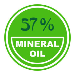 57% percentage mineral oil 