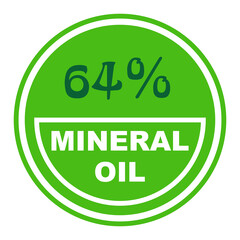 64% percentage mineral oil 