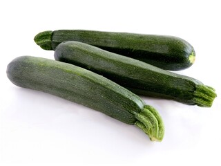 green or yellow bruits of zucchini vegetables close up