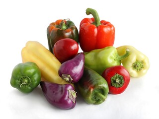 multiciloe fruits of peppers  as wholessome food for salads or cooking