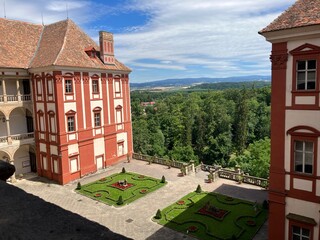 Courtyard of Opocno Castle, Czech Republic