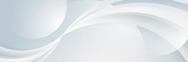 White abstract banner. Modern elegant white gray banner with creative design and shiny lines. Minimal vector stripes design. Simple texture graphic element. Vector abstract pattern background template