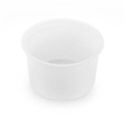 plastic empty bowl isolated on white background